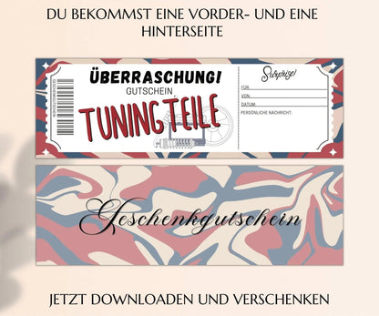 Auto Tuning Gutschein Vorlage - JSKDesignStudio.de