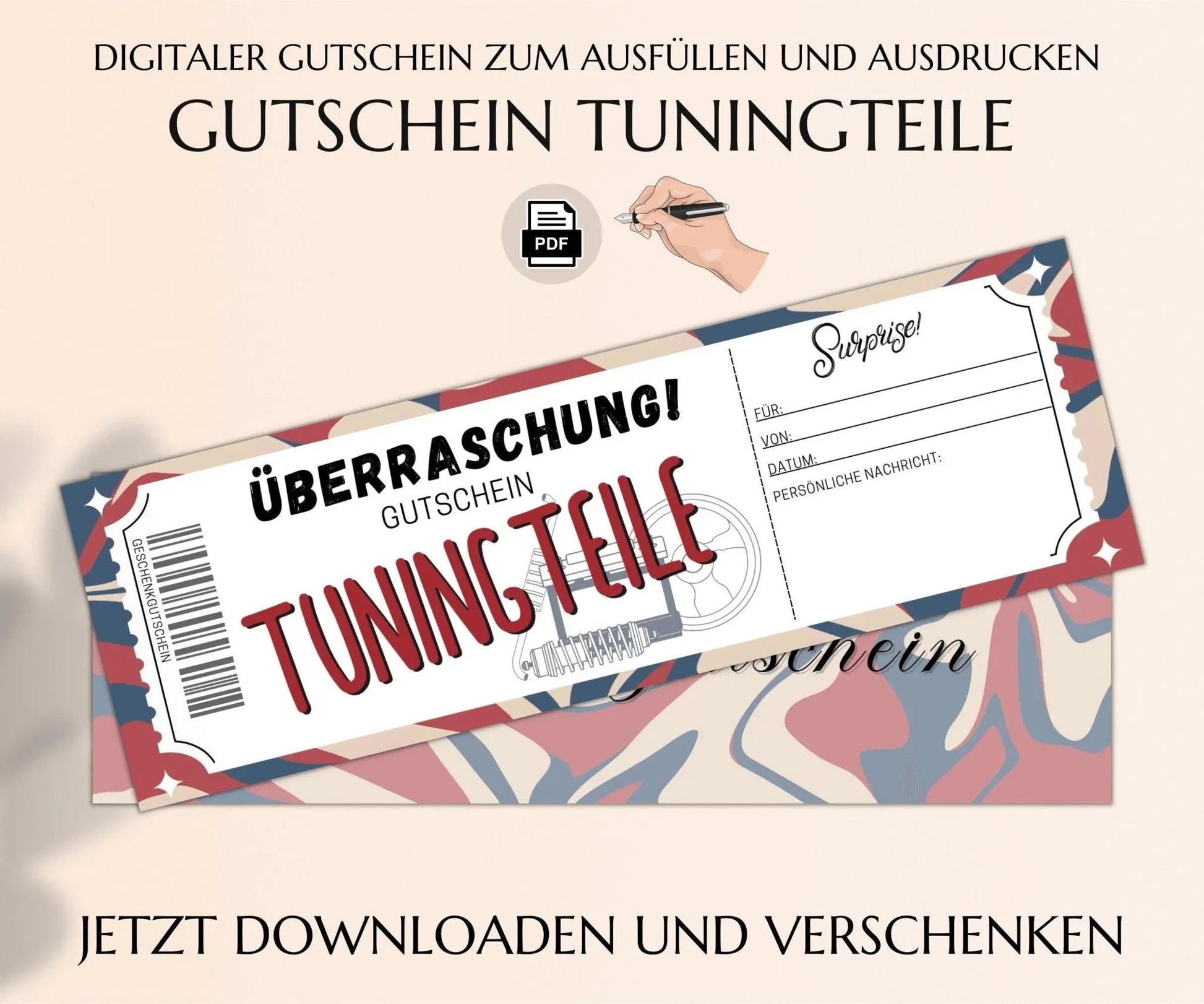 Auto Tuning Gutschein Vorlage - JSKDesignStudio.de