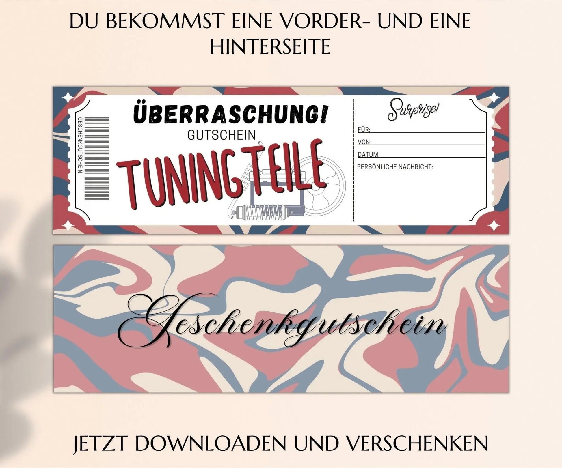 Auto Tuning Gutschein Vorlage - JSKDesignStudio.de
