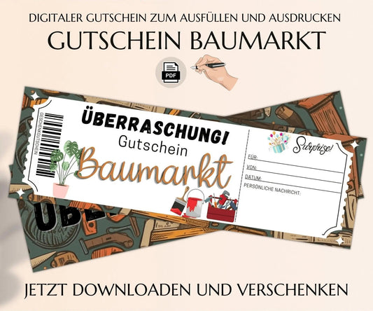 Baumarkt Gutschein Vorlage - JSKDesignStudio.de