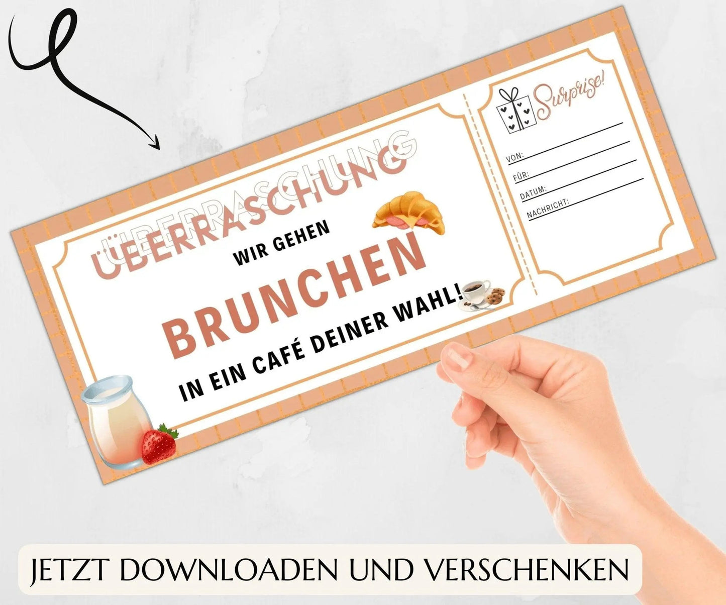 Brunch Gutschein Vorlage - JSKDesignStudio.de