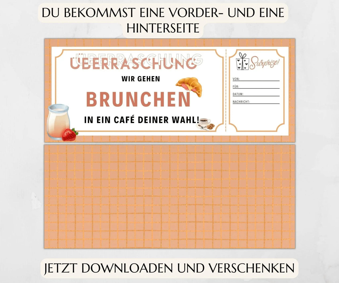 Brunch Gutschein Vorlage - JSKDesignStudio.de