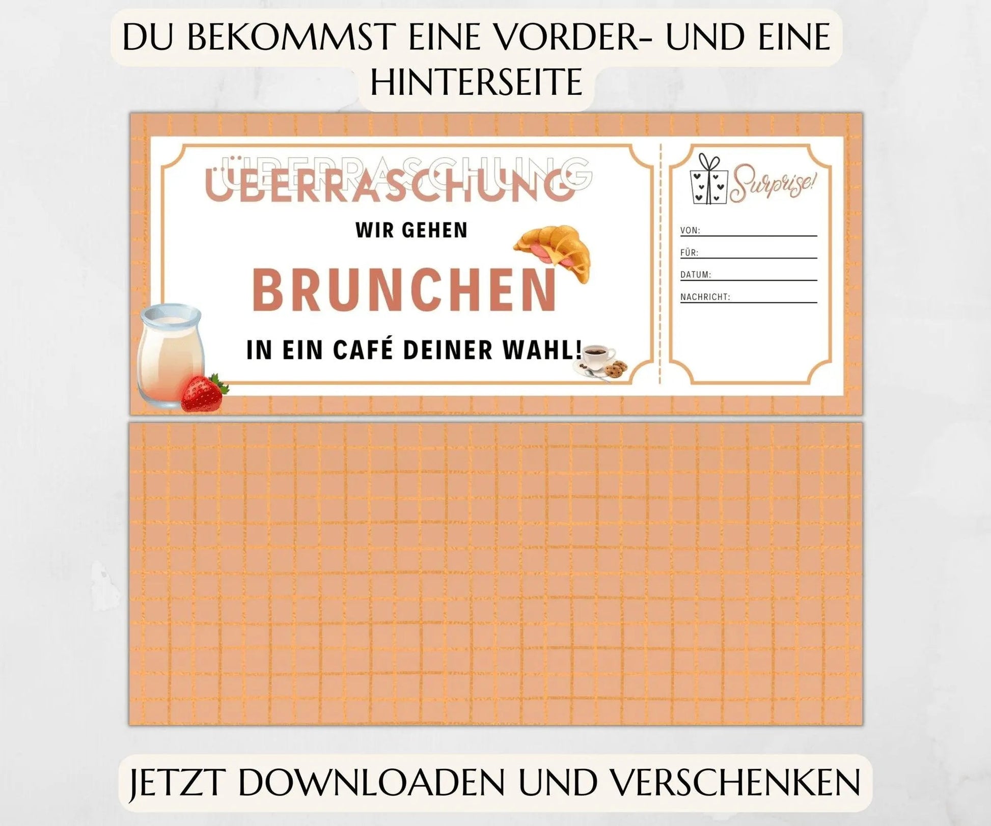 Brunch Gutschein Vorlage - JSKDesignStudio.de