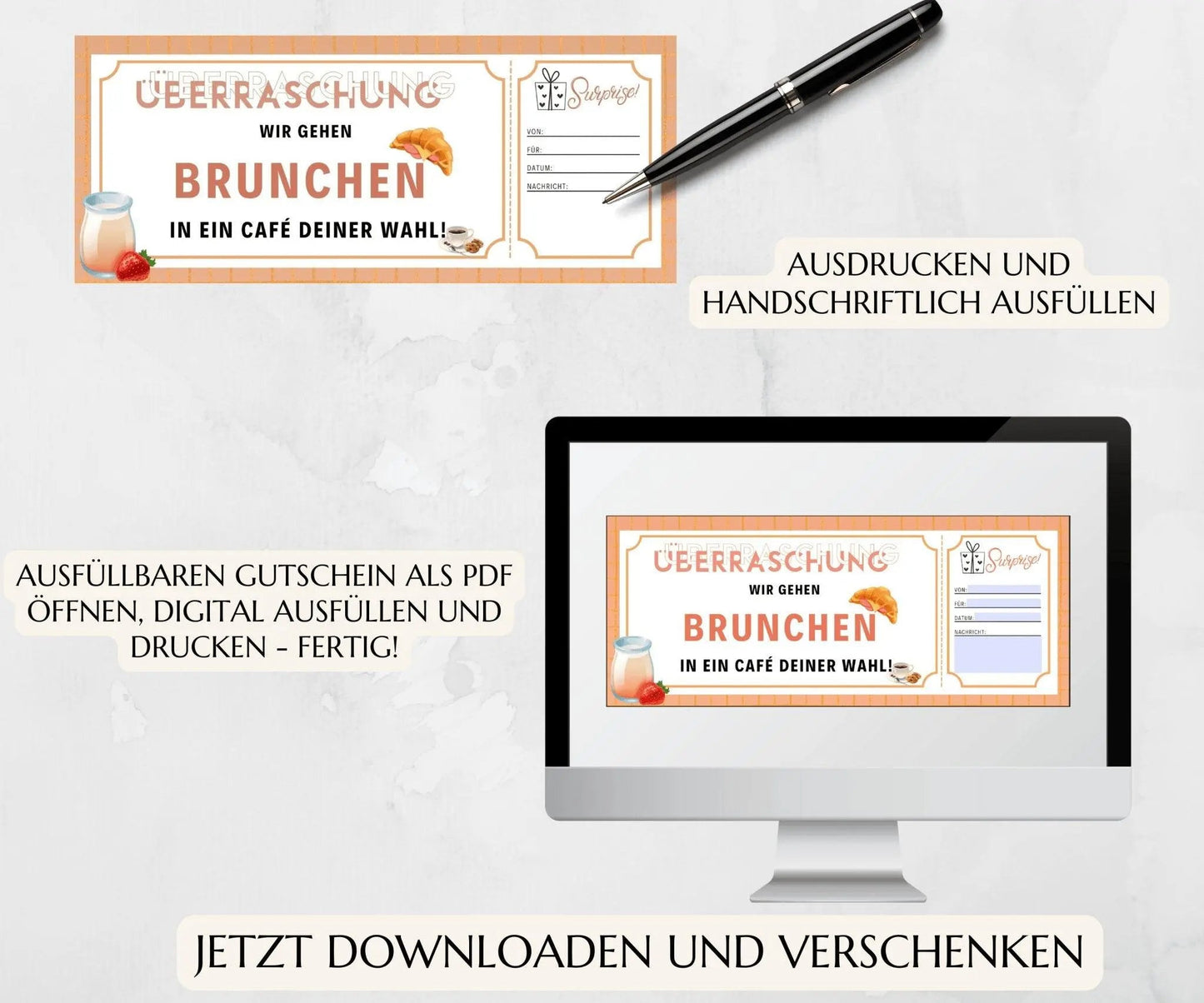Brunch Gutschein Vorlage - JSKDesignStudio.de