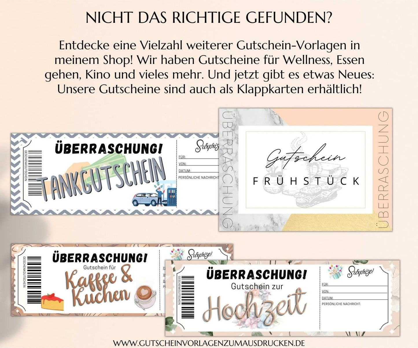 Essen gehen Gutschein Vorlage - JSKDesignStudio.de