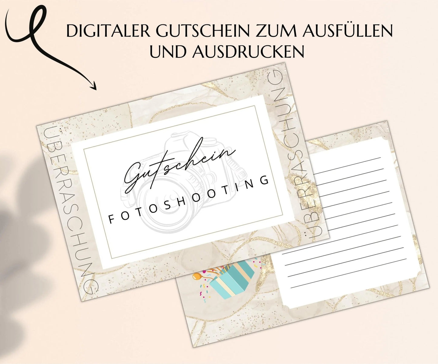 Fotoshooting Gutschein Vorlage - JSKDesignStudio.de