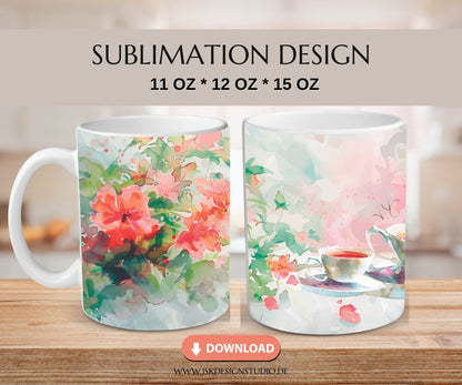 Frühling Druckvorlage für Tassen Sublimation - JSKDesignStudio.de