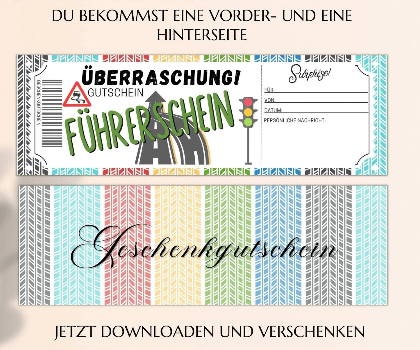 Führerschein Gutschein Vorlage - JSKDesignStudio.de