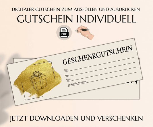 Geschenkgutschein Vorlage - JSKDesignStudio.de
