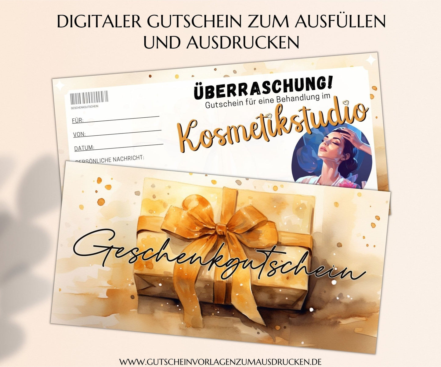 Gutschein Kosmetik Vorlage - JSKDesignStudio.de