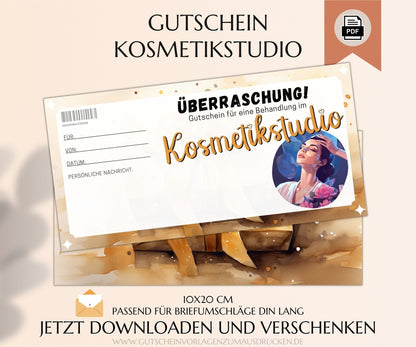 Gutschein Kosmetik Vorlage - JSKDesignStudio.de