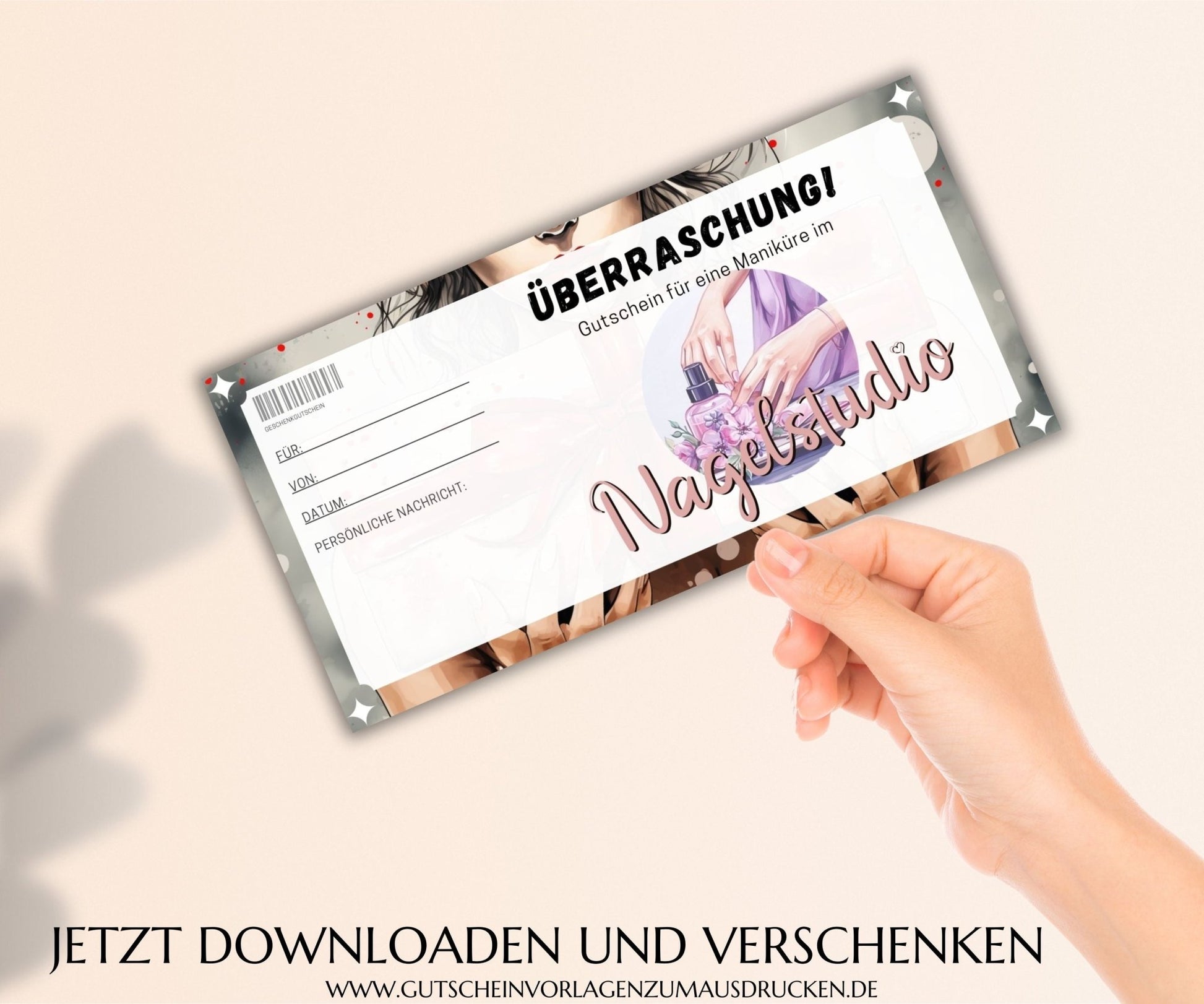 Gutschein Nagelstudio Vorlage - JSKDesignStudio.de