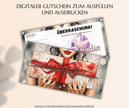 Gutschein Nagelstudio Vorlage - JSKDesignStudio.de