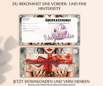 Gutschein Nagelstudio Vorlage - JSKDesignStudio.de