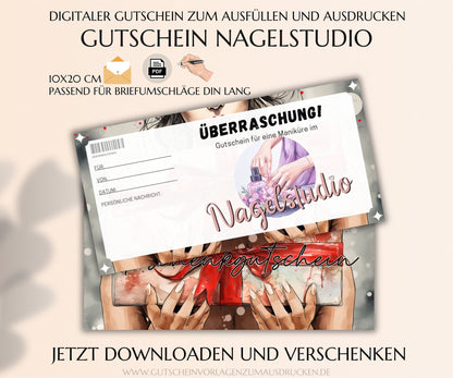 Gutschein Nagelstudio Vorlage - JSKDesignStudio.de