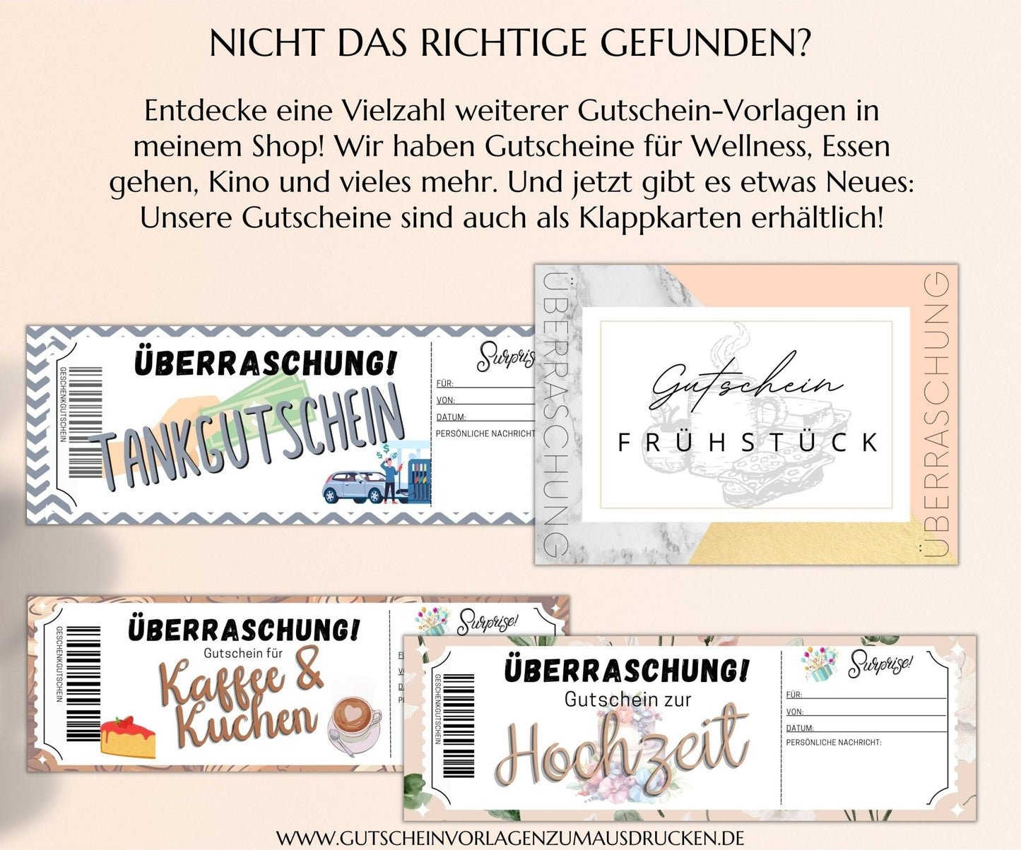 Gutschein Taschenbuch Abo Vorlage - JSKDesignStudio.de