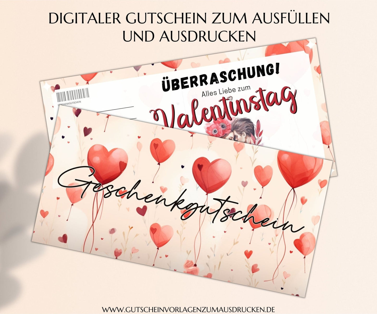 Gutschein Valentinstag Vorlage - JSKDesignStudio.de