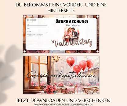 Gutschein Valentinstag Vorlage - JSKDesignStudio.de