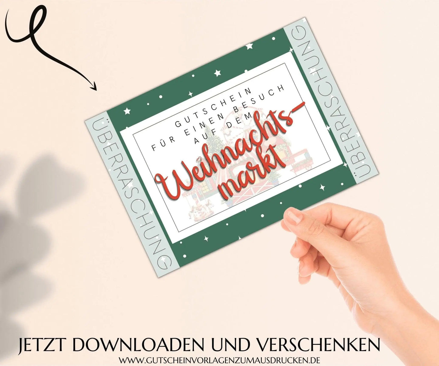 Gutschein Weihnachtsmarkt Vorlage - JSKDesignStudio.de