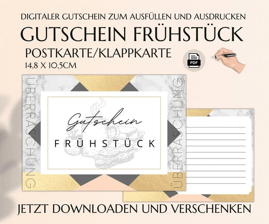 Gutschein zum Frühstück Vorlage - JSKDesignStudio.de