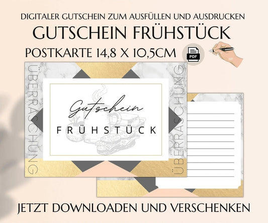 Gutschein zum Frühstück Vorlage - JSKDesignStudio.de