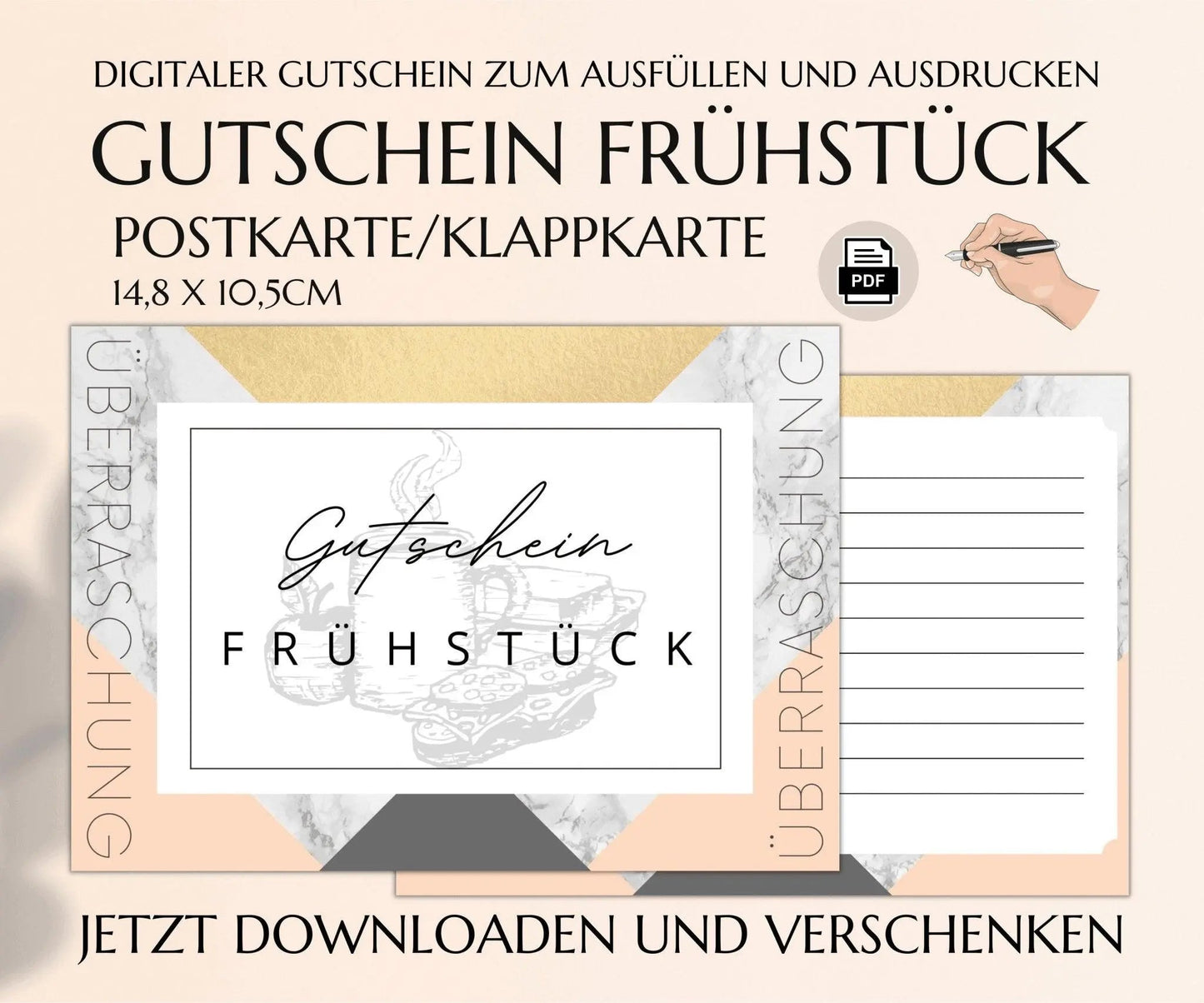 Gutschein zum Frühstück Vorlage - JSKDesignStudio.de