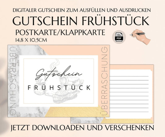 Gutschein zum Frühstück Vorlage - JSKDesignStudio.de