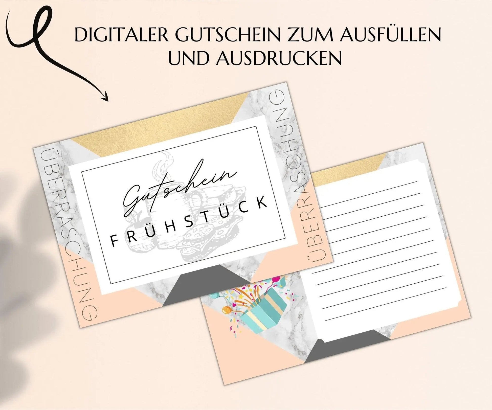 Gutschein zum Frühstück Vorlage - JSKDesignStudio.de