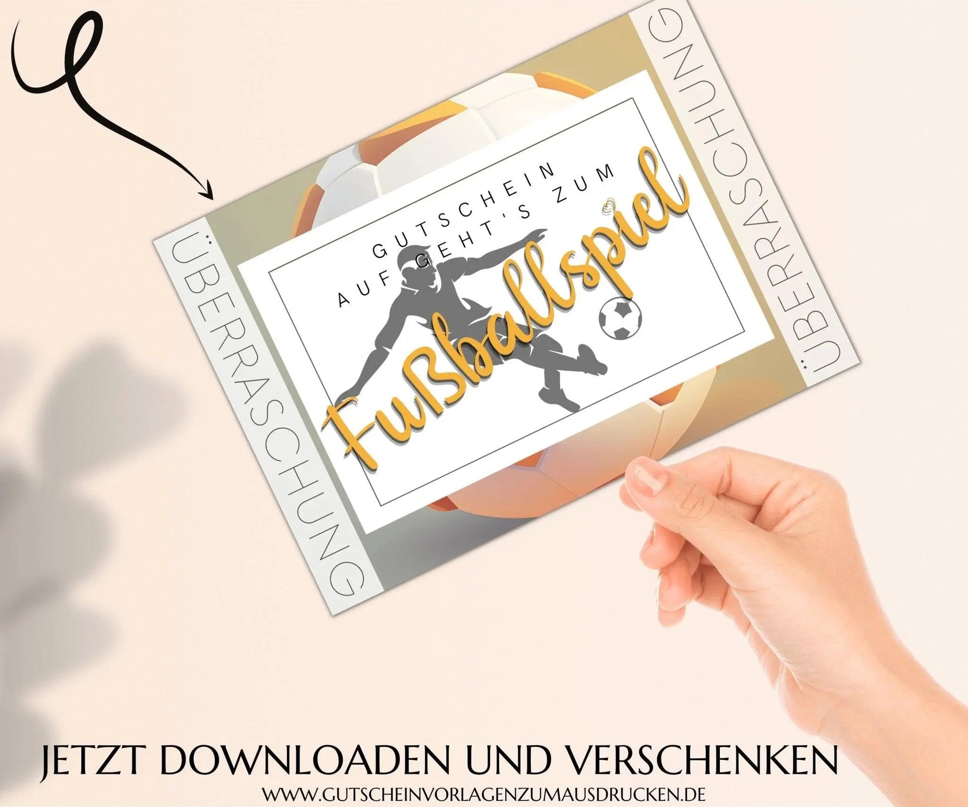 Gutschein zum Fußballspiel Vorlage - JSKDesignStudio.de