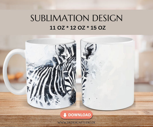 Zebra - Druckvorlage für Tassen Sublimation - JSKDesignStudio.de